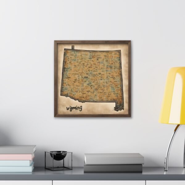 Wyoming Canvas Gallery Wraps &#8211; Wyoming Bedroom Living Room Office Wall Decor Home Canvas Art &#8211; Housewarming Gifts &#8211; WY New Home Gifts