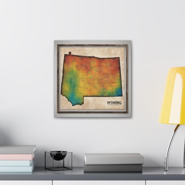 Wyoming Canvas Gallery Wraps &#8211; Wyoming Bedroom Office Living Room Wall Decor Home Canvas Art &#8211; Housewarming Gifts &#8211; WY New Home Gifts