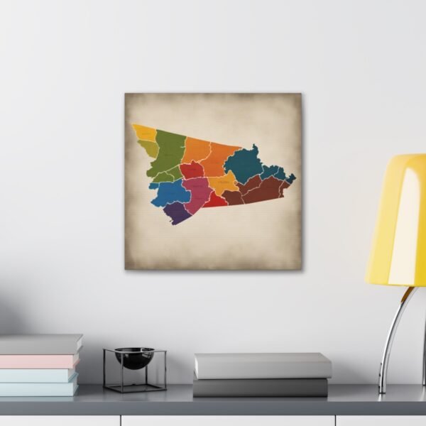 Virginia Canvas Gallery Wraps &#8211; Virginia Bedroom Office Living Room Wall Decor Home Canvas Art &#8211; Housewarming Gifts &#8211; VA New Home Gifts