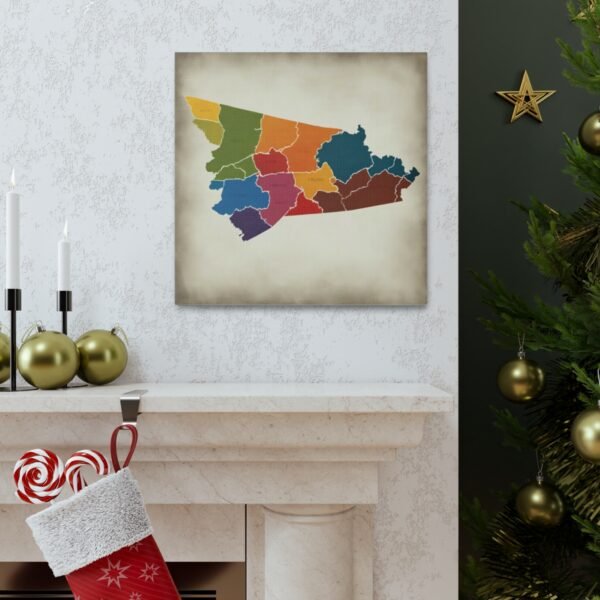 Virginia Canvas Gallery Wraps &#8211; Virginia Bedroom Office Living Room Wall Decor Home Canvas Art &#8211; Housewarming Gifts &#8211; VA New Home Gifts