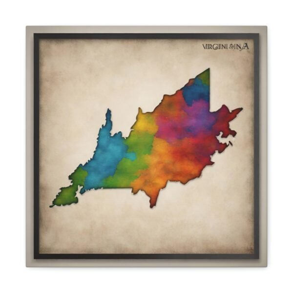 Virginia Canvas Gallery Wraps &#8211; Virginia Bedroom Living Room Office Wall Decor Home Canvas Art &#8211; Housewarming Gifts &#8211; VA New Home Gifts