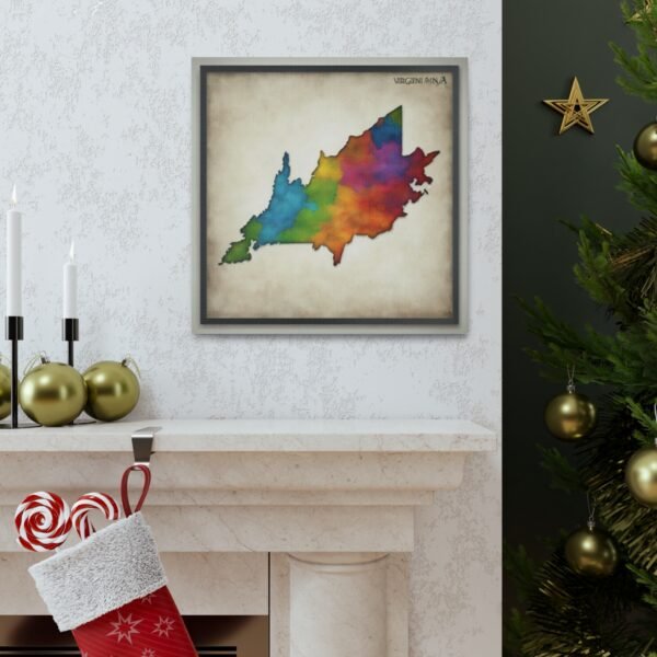 Virginia Canvas Gallery Wraps &#8211; Virginia Bedroom Living Room Office Wall Decor Home Canvas Art &#8211; Housewarming Gifts &#8211; VA New Home Gifts