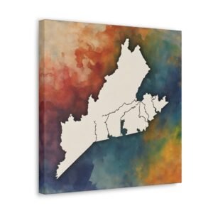 Virginia Canvas Gallery Wraps &#8211; Virginia Living Room Bedroom Office Wall Decor Home Canvas Art &#8211; Housewarming Gifts &#8211; VA New Home Gifts