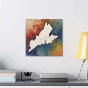 Virginia Canvas Gallery Wraps &#8211; Virginia Living Room Bedroom Office Wall Decor Home Canvas Art &#8211; Housewarming Gifts &#8211; VA New Home Gifts