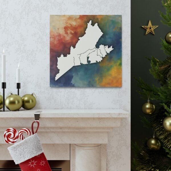 Virginia Canvas Gallery Wraps &#8211; Virginia Living Room Bedroom Office Wall Decor Home Canvas Art &#8211; Housewarming Gifts &#8211; VA New Home Gifts