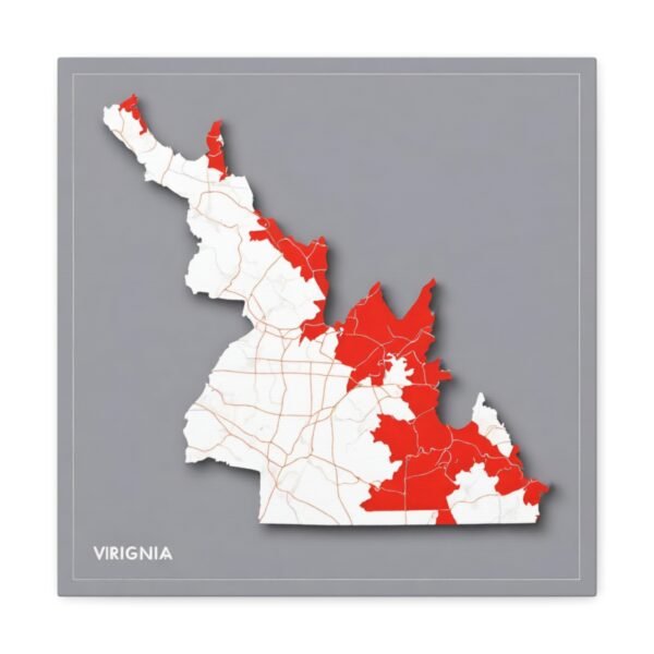 Virginia Canvas Gallery Wraps &#8211; Virginia Living Room Office Bedroom Wall Decor Home Canvas Art &#8211; Housewarming Gifts &#8211; VA New Home Gifts