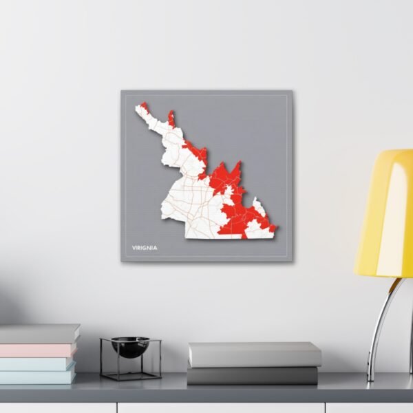 Virginia Canvas Gallery Wraps &#8211; Virginia Living Room Office Bedroom Wall Decor Home Canvas Art &#8211; Housewarming Gifts &#8211; VA New Home Gifts