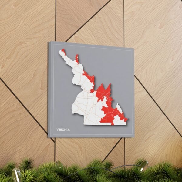 Virginia Canvas Gallery Wraps &#8211; Virginia Living Room Office Bedroom Wall Decor Home Canvas Art &#8211; Housewarming Gifts &#8211; VA New Home Gifts