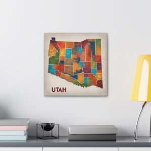 Utah Canvas Gallery Wraps &#8211; Utah Living Room Office Bedroom Wall Decor Home Canvas Art &#8211; Housewarming Gifts &#8211; UT New Home Gifts