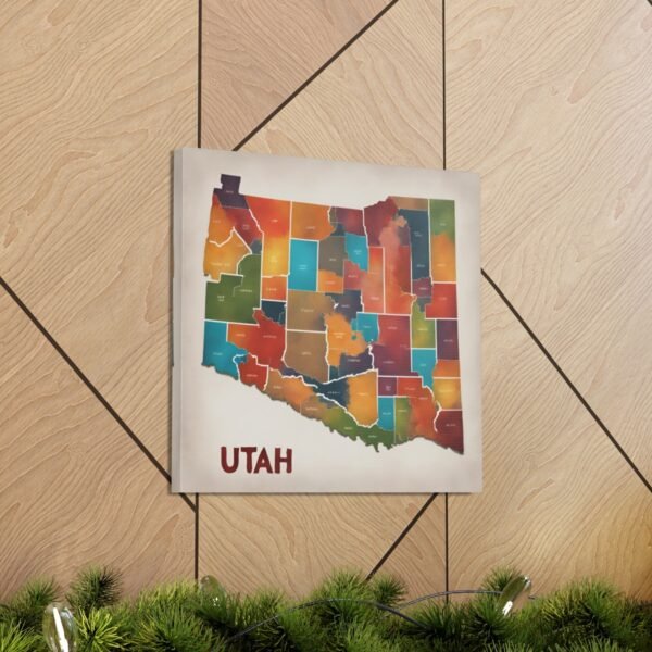 Utah Canvas Gallery Wraps &#8211; Utah Living Room Office Bedroom Wall Decor Home Canvas Art &#8211; Housewarming Gifts &#8211; UT New Home Gifts