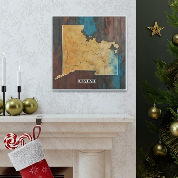 Utah Canvas Gallery Wraps &#8211; Utah Living Room Bedroom Office Wall Decor Home Canvas Art &#8211; Housewarming Gifts &#8211; UT New Home Gifts