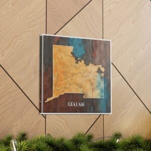 Utah Canvas Gallery Wraps &#8211; Utah Living Room Bedroom Office Wall Decor Home Canvas Art &#8211; Housewarming Gifts &#8211; UT New Home Gifts