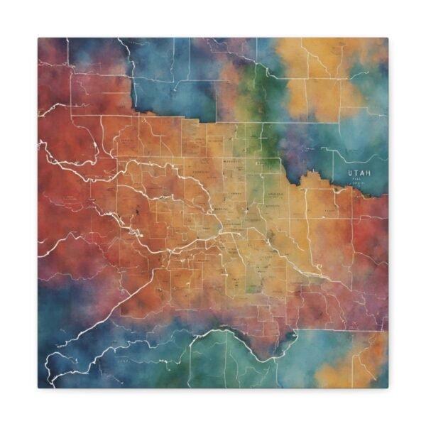 Utah Canvas Gallery Wraps &#8211; Utah Living Room Office Bedroom Wall Decor Home Canvas Art &#8211; Housewarming Gifts &#8211; UT New Home Gifts