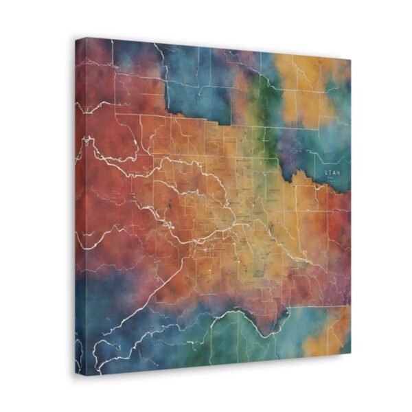 Utah Canvas Gallery Wraps &#8211; Utah Living Room Office Bedroom Wall Decor Home Canvas Art &#8211; Housewarming Gifts &#8211; UT New Home Gifts