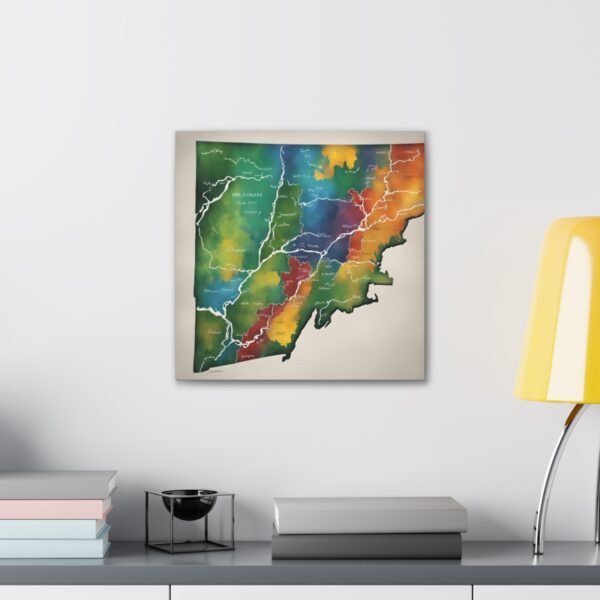 Vermont Canvas Gallery Wraps &#8211; Vermont Living Room Office Bedroom Wall Decor Home Canvas Art &#8211; Housewarming Gifts &#8211; VT New Home Gifts