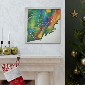 Vermont Canvas Gallery Wraps &#8211; Vermont Living Room Office Bedroom Wall Decor Home Canvas Art &#8211; Housewarming Gifts &#8211; VT New Home Gifts