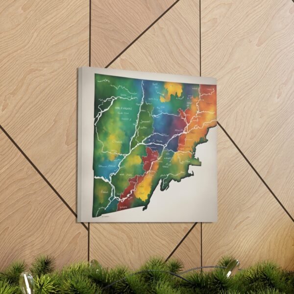 Vermont Canvas Gallery Wraps &#8211; Vermont Living Room Office Bedroom Wall Decor Home Canvas Art &#8211; Housewarming Gifts &#8211; VT New Home Gifts