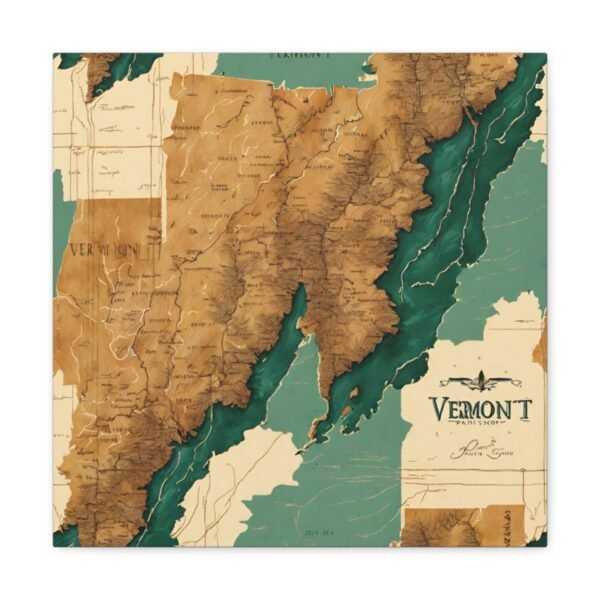 Vermont Canvas Gallery Wraps &#8211; Vermont Living Room Bedroom Office Wall Decor Home Canvas Art &#8211; Housewarming Gifts &#8211; VT New Home Gifts