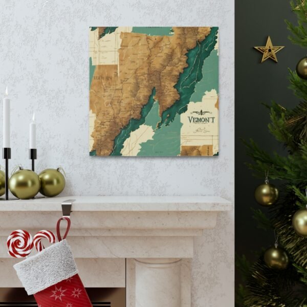 Vermont Canvas Gallery Wraps &#8211; Vermont Living Room Bedroom Office Wall Decor Home Canvas Art &#8211; Housewarming Gifts &#8211; VT New Home Gifts