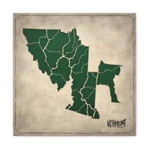 Vermont Canvas Gallery Wraps &#8211; Vermont Living Room Bedroom Wall Decor Office Home Canvas Art &#8211; Housewarming Gifts &#8211; VT New Home Gifts