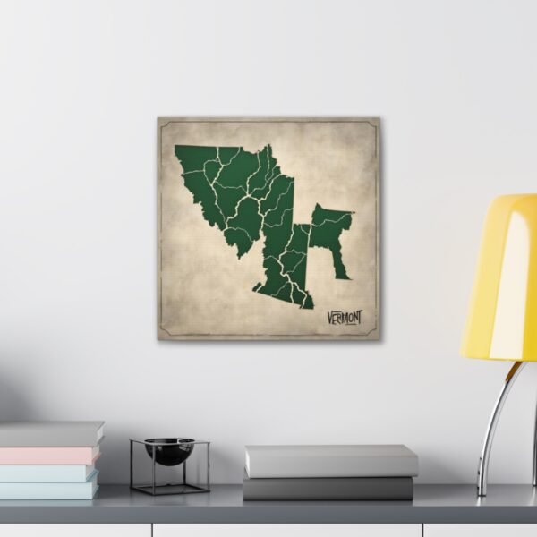 Vermont Canvas Gallery Wraps &#8211; Vermont Living Room Bedroom Wall Decor Office Home Canvas Art &#8211; Housewarming Gifts &#8211; VT New Home Gifts