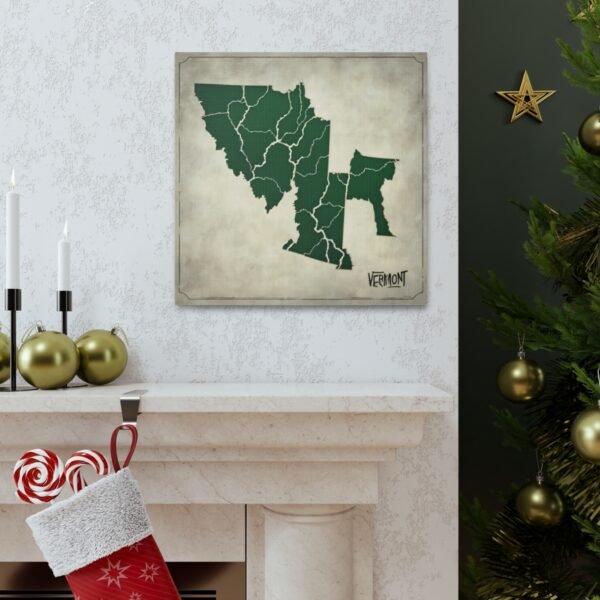 Vermont Canvas Gallery Wraps &#8211; Vermont Living Room Bedroom Wall Decor Office Home Canvas Art &#8211; Housewarming Gifts &#8211; VT New Home Gifts