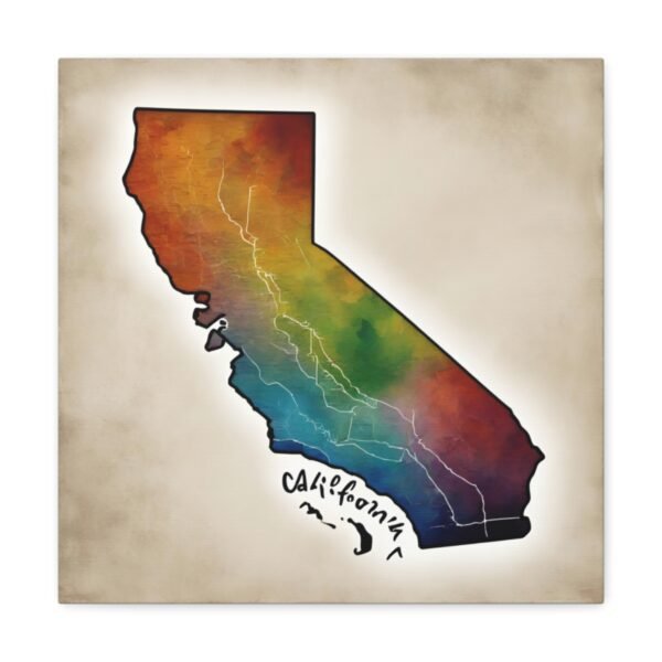California Canvas Gallery Wraps &#8211; California Home Office Living Room Bedroom Wall Decor Canvas Art &#8211; Housewarming Gifts &#8211; CA New Home Gifts