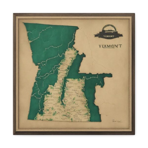Vermont Canvas Gallery Wraps &#8211; Vermont Living Room Wall Decor Bedroom Office Home Canvas Art &#8211; Housewarming Gifts &#8211; VT New Home Gifts