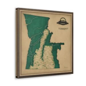 Vermont Canvas Gallery Wraps &#8211; Vermont Living Room Wall Decor Bedroom Office Home Canvas Art &#8211; Housewarming Gifts &#8211; VT New Home Gifts