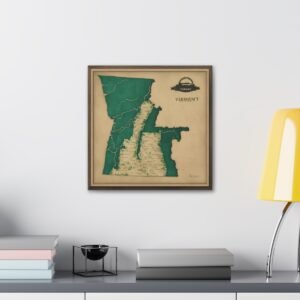 Vermont Canvas Gallery Wraps &#8211; Vermont Living Room Wall Decor Bedroom Office Home Canvas Art &#8211; Housewarming Gifts &#8211; VT New Home Gifts