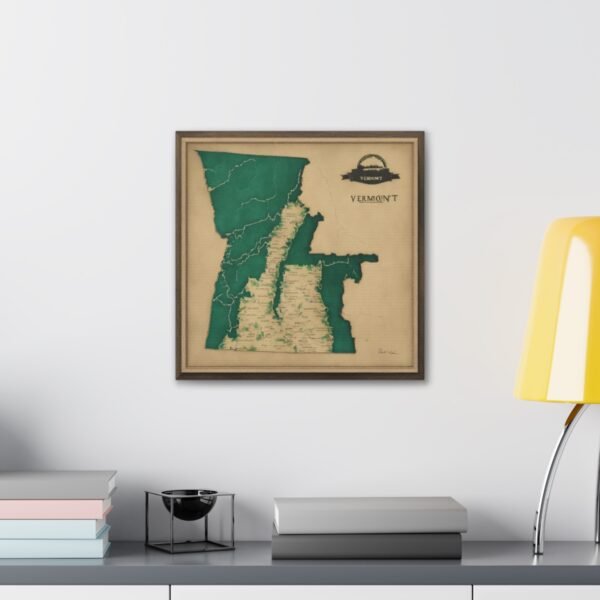 Vermont Canvas Gallery Wraps &#8211; Vermont Living Room Wall Decor Bedroom Office Home Canvas Art &#8211; Housewarming Gifts &#8211; VT New Home Gifts