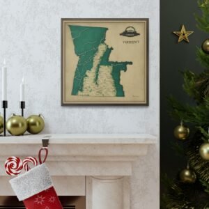 Vermont Canvas Gallery Wraps &#8211; Vermont Living Room Wall Decor Bedroom Office Home Canvas Art &#8211; Housewarming Gifts &#8211; VT New Home Gifts
