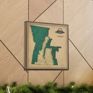 Vermont Canvas Gallery Wraps &#8211; Vermont Living Room Wall Decor Bedroom Office Home Canvas Art &#8211; Housewarming Gifts &#8211; VT New Home Gifts