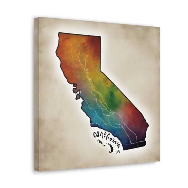 California Canvas Gallery Wraps &#8211; California Home Office Living Room Bedroom Wall Decor Canvas Art &#8211; Housewarming Gifts &#8211; CA New Home Gifts