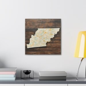 Tennessee Canvas Gallery Wraps &#8211; Tennessee Living Room Office Wall Decor Bedroom Home Canvas Art &#8211; Housewarming Gifts &#8211; TN New Home Gifts
