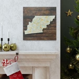 Tennessee Canvas Gallery Wraps &#8211; Tennessee Living Room Office Wall Decor Bedroom Home Canvas Art &#8211; Housewarming Gifts &#8211; TN New Home Gifts