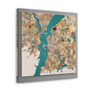 Washington Canvas Gallery Wraps &#8211; Washington Living Room Wall Decor Office Bedroom Home Canvas Art &#8211; Housewarming Gifts &#8211; WA New Home Gifts