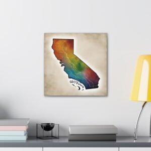 California Canvas Gallery Wraps &#8211; California Home Office Living Room Bedroom Wall Decor Canvas Art &#8211; Housewarming Gifts &#8211; CA New Home Gifts