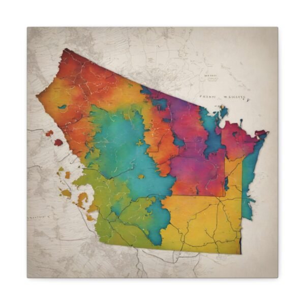Washington Canvas Gallery Wraps &#8211; Washington Living Room Office Wall Decor Bedroom Home Canvas Art &#8211; Housewarming Gifts &#8211; WA New Home Gifts