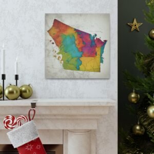 Washington Canvas Gallery Wraps &#8211; Washington Living Room Office Wall Decor Bedroom Home Canvas Art &#8211; Housewarming Gifts &#8211; WA New Home Gifts