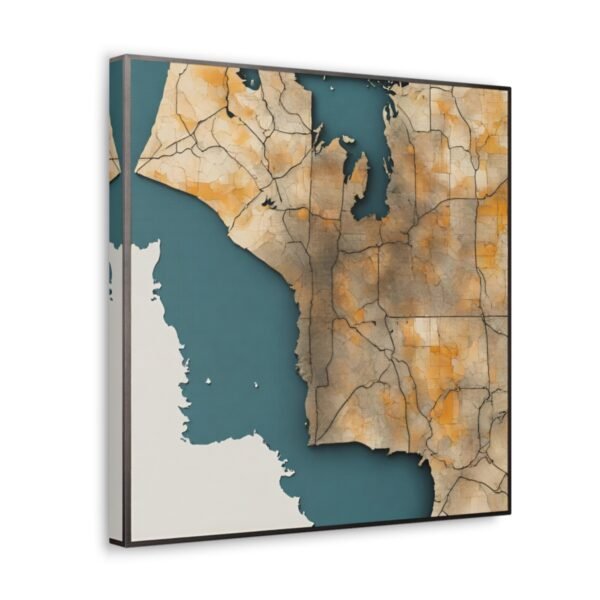 Washington Canvas Gallery Wraps &#8211; Washington Living Room Bedroom Office Wall Decor Home Canvas Art &#8211; Housewarming Gifts &#8211; WA New Home Gifts