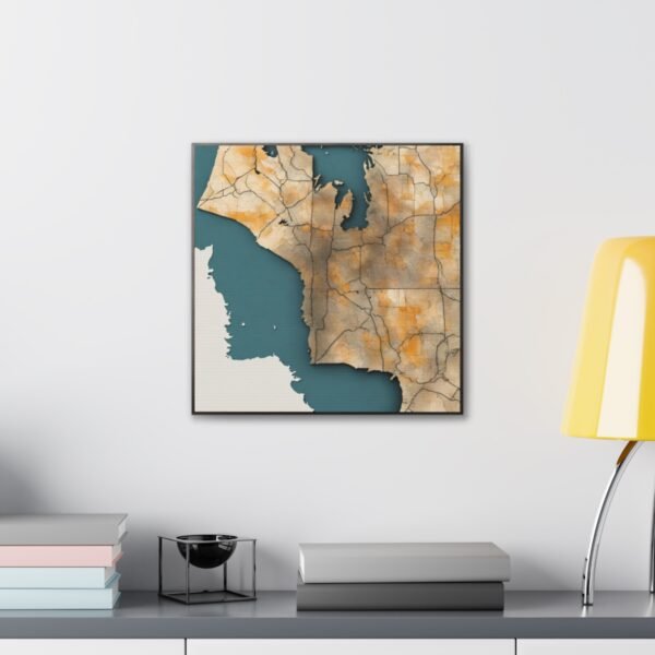 Washington Canvas Gallery Wraps &#8211; Washington Living Room Bedroom Office Wall Decor Home Canvas Art &#8211; Housewarming Gifts &#8211; WA New Home Gifts