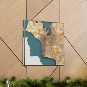 Washington Canvas Gallery Wraps &#8211; Washington Living Room Bedroom Office Wall Decor Home Canvas Art &#8211; Housewarming Gifts &#8211; WA New Home Gifts