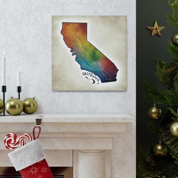 California Canvas Gallery Wraps &#8211; California Home Office Living Room Bedroom Wall Decor Canvas Art &#8211; Housewarming Gifts &#8211; CA New Home Gifts