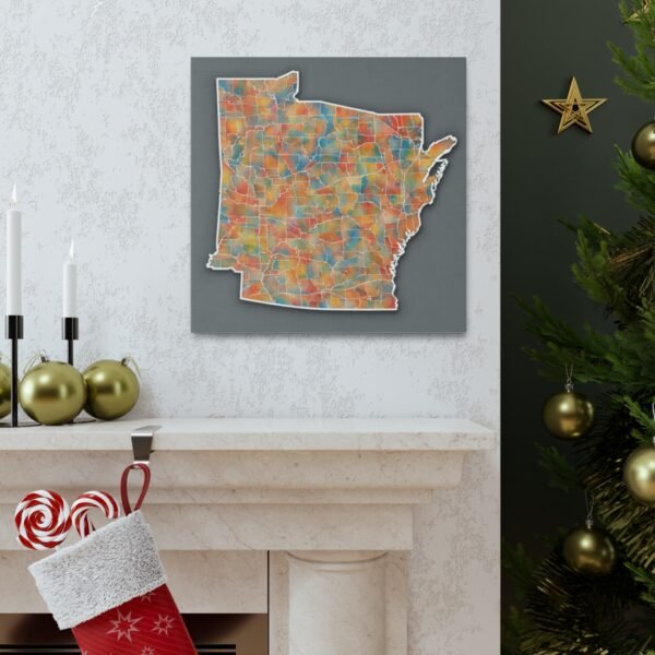 Arkansas Canvas Gallery Wraps &#8211; Arkansas Office Home Bedroom Living Room Wall Decor Canvas Art &#8211; Housewarming Gifts &#8211; AR New Home Gifts