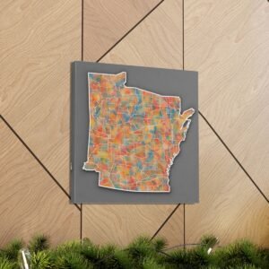 Arkansas Canvas Gallery Wraps &#8211; Arkansas Office Home Bedroom Living Room Wall Decor Canvas Art &#8211; Housewarming Gifts &#8211; AR New Home Gifts