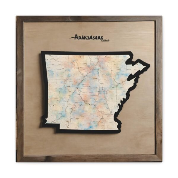 Arkansas Canvas Gallery Wraps &#8211; Arkansas Bedroom Home Office Living Room Wall Decor Canvas Art &#8211; Housewarming Gifts &#8211; AR New Home Gifts