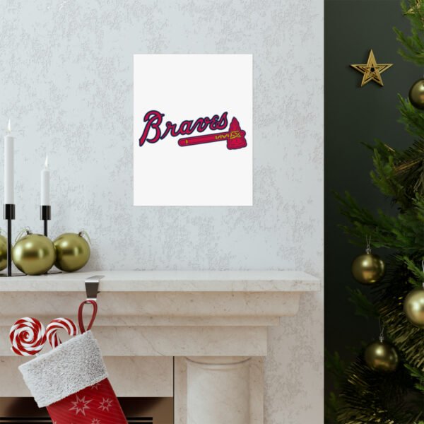 MLB Team Logos Atlanta Braves Painting Bedroom Living Room Wall Art Décor Matte Vertical Posters