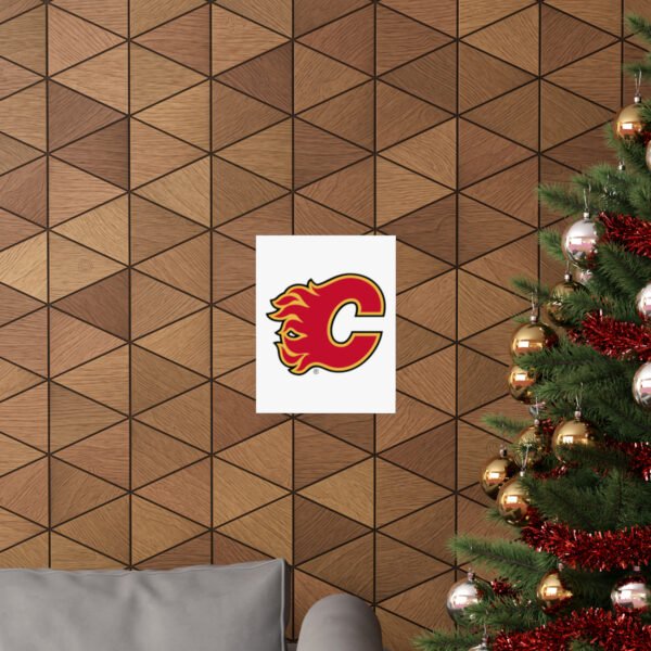 NHL Team Logos Calgary Flames Painting Bedroom Living Room Wall Art Décor Matte Vertical Posters