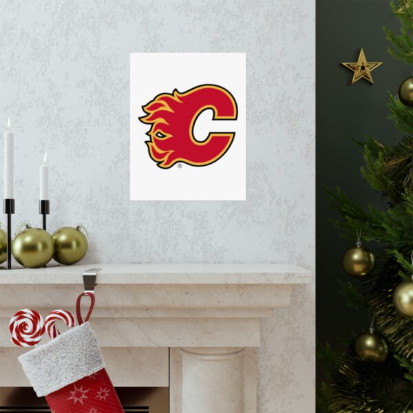 NHL Team Logos Calgary Flames Painting Bedroom Living Room Wall Art Décor Matte Vertical Posters